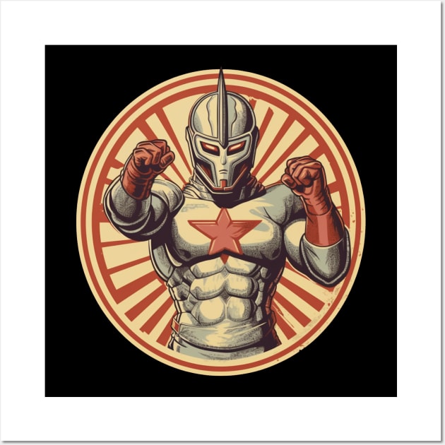 Ultraman Fanart Parody Propaganda Style Wall Art by TOKEBI